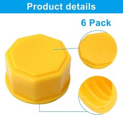 5 Gallon Gas Can Cap Replacement, 6 Pcs Coarse Thread Plastic Caps, Universal Fi