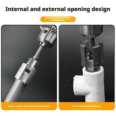 Integrated Internal & External Pipe Threading-Tool PVC Pipe Threader Cutting Kit