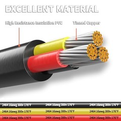 50FT 16 Gauge Wire Automotive Wire 3 Conductor Electrical Stranded PVC Cord 12V