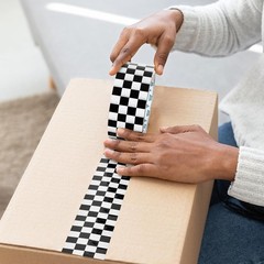 Checkered Flag Packing Tape – 100 Yards