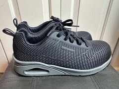 Womens Skechers UNO SR Work Gray 8.5 Composite Safety Toe Memory Foam Sneaker
