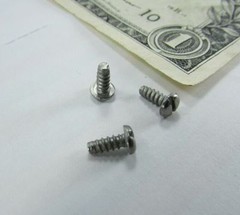 Lot 300 Stainless Steel Pan Slot Head Screws, #3-28 x 1/4″ Coarse Threads Type B
