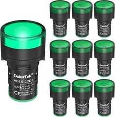 DaierTek 120V LED Indicator Light Green 110V Power Energy Pilot Light Saving Ind