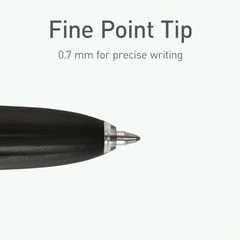 Pentonic Retractable Gel Pens 10 Count Black Ink 0.7mm Fine Point Smooth Writing