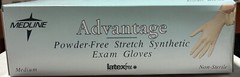 Medline MSV502 Advantage Powder Free Stretch Synthetic Exam Gloves Case of 1000