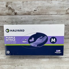 1 Box HALYARD PURPLE NITRILE EXAM GLOVES Powder-Free Size: MEDIUM Exp: 4/2027