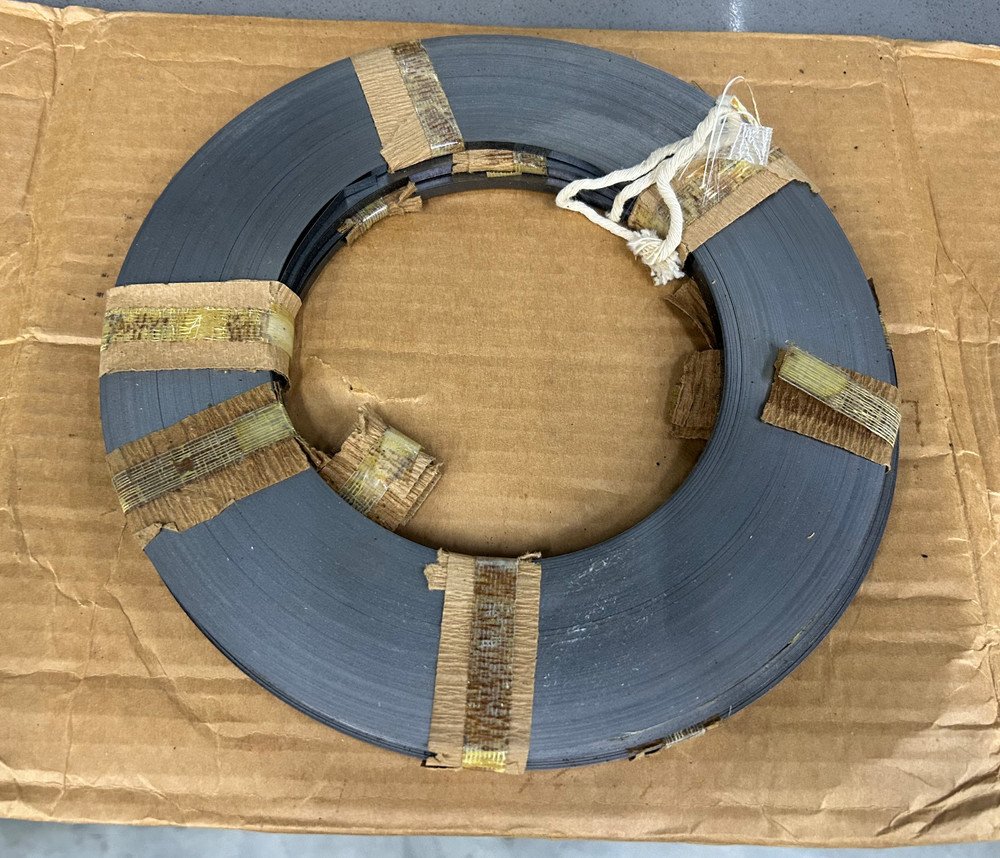 1095 Blue Tempered Steel Strip – .005″ Thick x .187″ Wide – 8 pounds