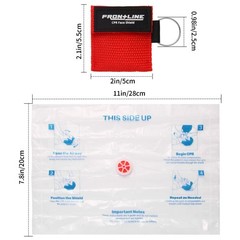 6 Pack CPR Mask with One-Way Valve, Emergency First Aid Face Shield Key Ring