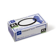 Medline FitGuard Touch Powder-Free Nitrile Exam Gloves Disposable X-Large 250/Bx