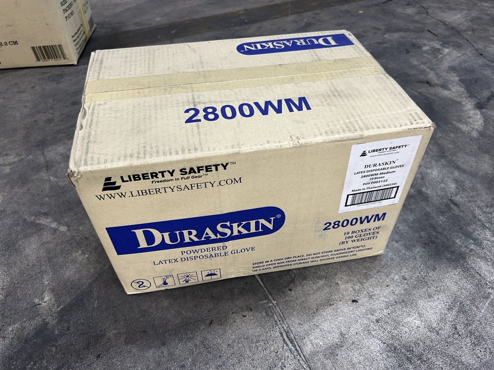 2800WL White Latex 5mil Disposable Gloves 1000/CS