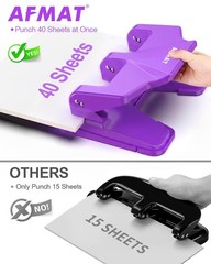 3 Hole Punch Heavy Duty, 40Sheet Three Hole Punch, 50% Reduced Effort, 3 Hole…