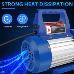 3 CFM Air Vacuum Pump HVAC Manifold Gauge Set AC A/C Refrigeration Kit SHIP NOW