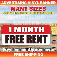 1 MONTH FREE RENT Advertising Banner Vinyl Sign apartment room realtor space