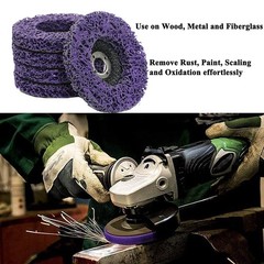 10 PCS 4.5″ x 7/8″ Black & Purple Poly Strip Discs, Rust Paint Oxidation Remover