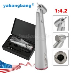 Dental Optic Fiber LED 1:4.2 Increasing Handpiece 45°Angle Head External Channel