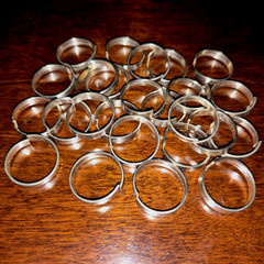 Lot of 25 Silver 56% BAG7 Brazing Rings Prince Izant 1.0 OD 101.4g Not Scrap NOS