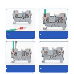 PT 2.5 mm² Screwless Push-in Connectors DIN Rail Terminal Blocks Assembled Kit