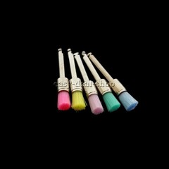 200 Pcs Dental White & Colorful Nylon Latch Flat Polishing Polisher Prophy Brush