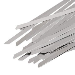 100 PCS 6″-20″ Metal Zip Ties Stainless Steel Heavy Duty Self-Locking Cable Ties