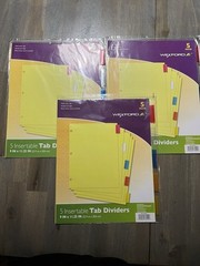 Wexford Multicolor 5-Pack Insertable Tab Dividers – 9”x11.25” Lot Of 10 Packs!