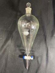 PYREX 1000mL Thick Wall Squibb Separatory Funnel Stopcock #27 Neck 6404-1L