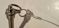 Stainless Steel Quick Release 1/2″ diameter Push/Pull Hitch Pin with Lanyard