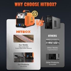 HITBOX AC DC Aluminum TIG Welder Pulse Digital MMA TIG Welding Machine 220V/200A