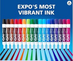 EXPO Dry Erase Markers, Low Odor Ink, Assorted Colors, Chisel Tip, 40 Count – Wh