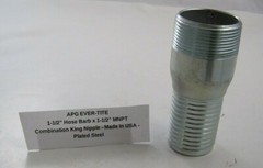 APG EVER-TITE 1-1/2″ Hose x 1-1/2″ MNPT Combination King Nipple – Made in USA –