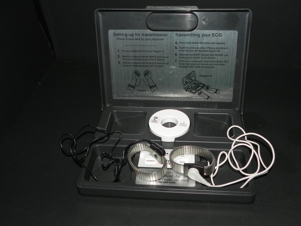 Mednet Pacetrak Plus Telephone ECG Transmitter Heart Monitor ENR Technology 9V