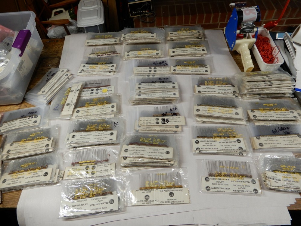 Allen Bradley 1/4 Watt Resistor Packs 50 Resistors Many Values You Choose $15 FS