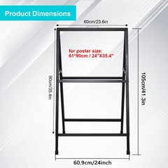 A Frame Sidewalk Sign, Heavy Duty Sandwich Board Signs 24×36 in