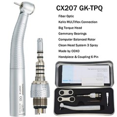 COXO Dental Fiber Optic LED High Speed Turbine Handpiece fit KAVO Coupler 6 Pin