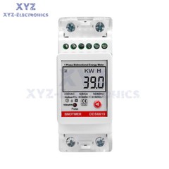 DIN-Rail Multifunction Single-Phase Bidirectional Energy Meter 2P RS485 Modbus