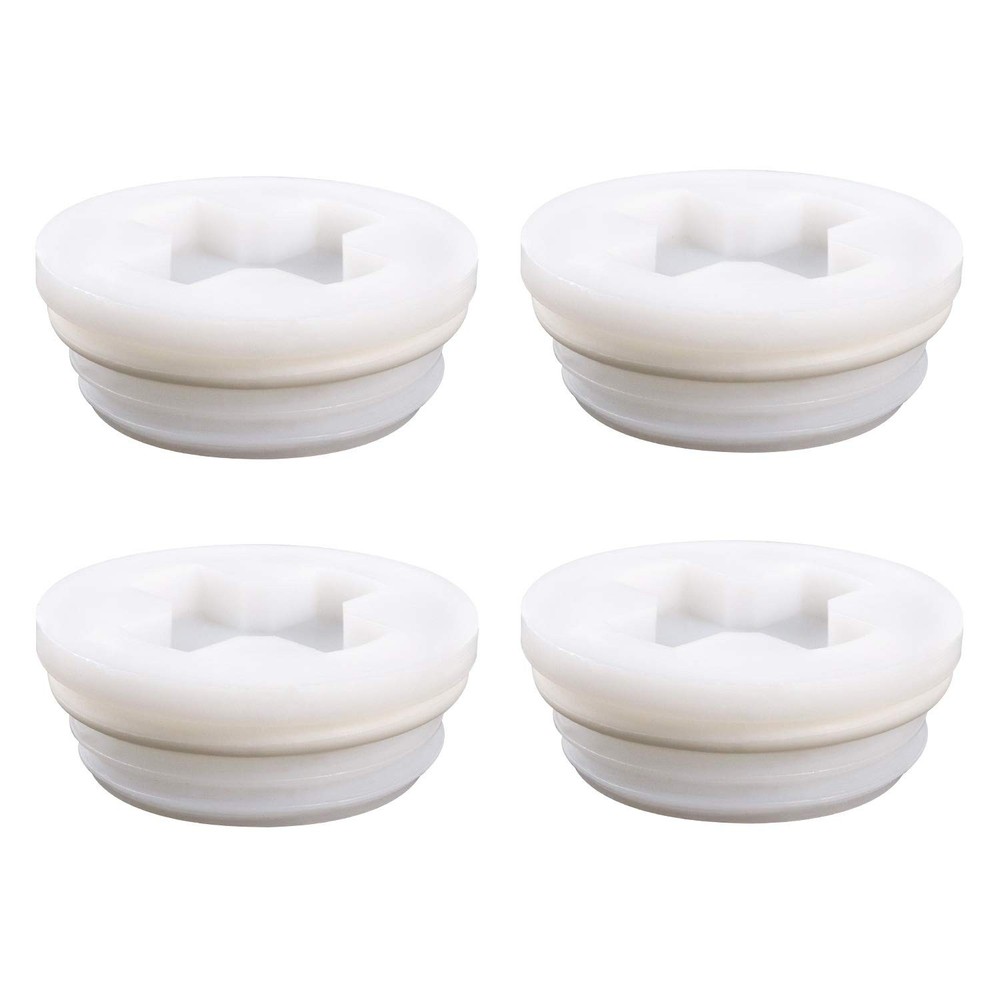QWORK 2″ Bung Cap, 4 PCS Poly Buttress Drum for 55 Course Thread, 4 pcs