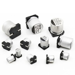 0.22µF-1000µF 6.3/10/16/25/35/50/63/100/400V SMD Aluminum Electrolytic Capacitor
