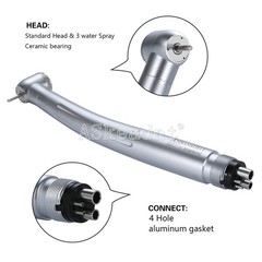 Dental High Speed Handpiece 3 Water Spray Ceramic Bearing 4 Holes ASKEADNT