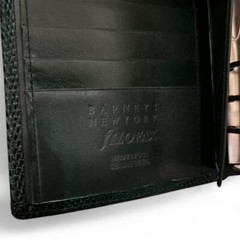 Filofax Barneys New York Lizard Leather Planner Hunter Green 6-Ring Organizer 20