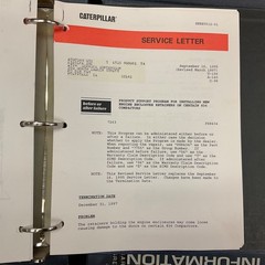 CAT Caterpillar SERVICE GRAM INFORMATION LETTERS, TEPS, ENGINE REFERENCE MANUAL