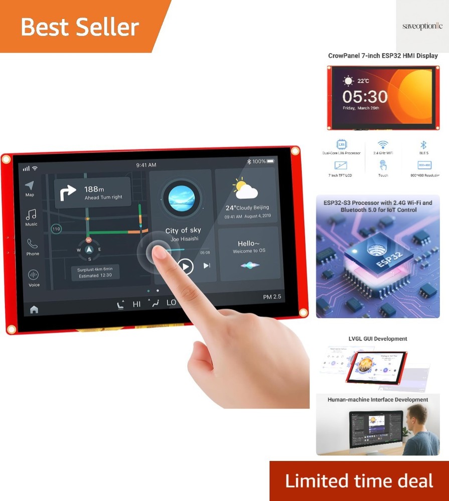 7-Inch TFT LCD Touch Screen RGB Display – 800×480 Resolution, Arduino Compatible