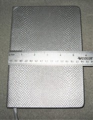 ECCOLO METALLIC SILVER SNAKE EMBOSSED WORLD TRAVELER LINED JOURNAL #OD438B