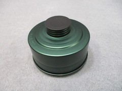 Lot of 2 USGI 40mm Gas Mask Filters C2A1 M40 NATO Threaded Canisters Sealed