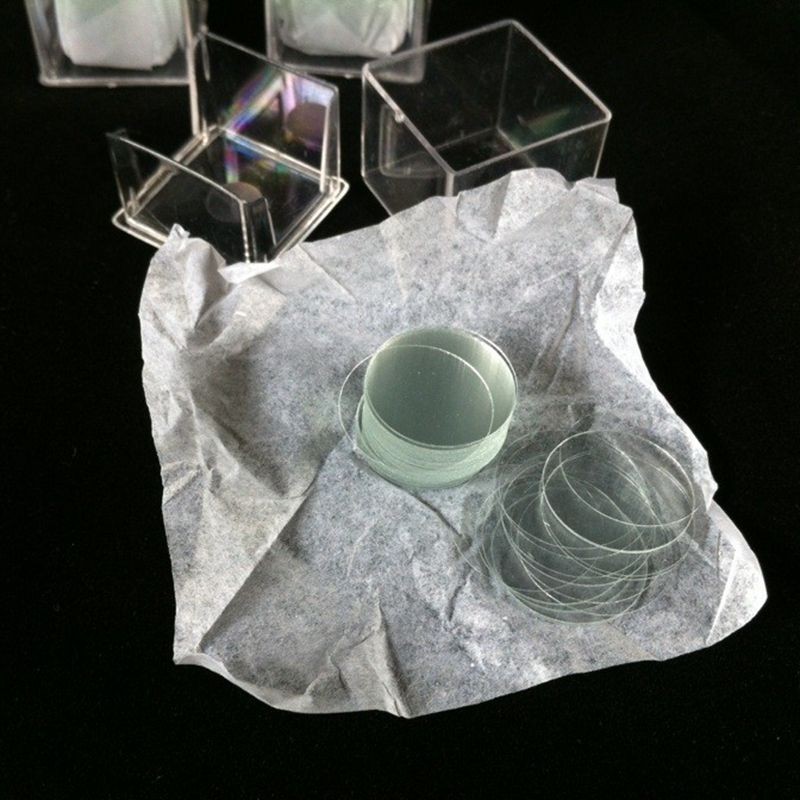 Glass Microscope Cover Slide Slips 100pcs Round Blank Slides coverslips 20-100mm