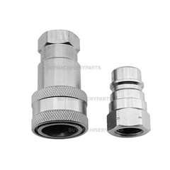 New 3/8″ NPT 3/8″ Body Poppet Pioneer Style Quick Connect Hydraulic Coupler