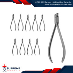 10 PCS RDM German Mini Distal End Cutter for Soft & Hard Wire Ortho Plier 12cm