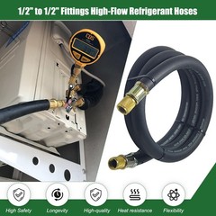 NHB3 6Ft HVAC Vacuum Hose 1/2″ Internal Diameter, 1/2 in to 1/2 in Fittings