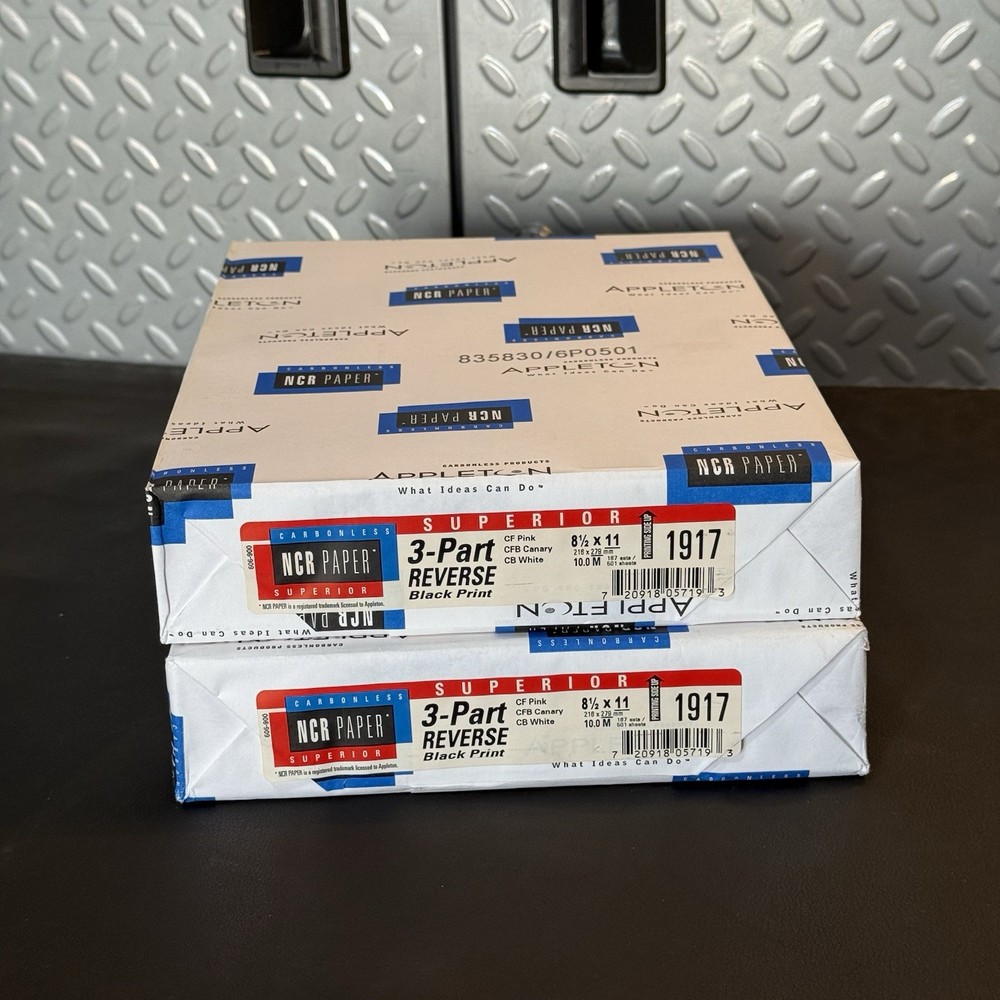 2 reams (1000 sheets) of 3 Part NCR Carbonless Paper Size 8.5″ x 11″