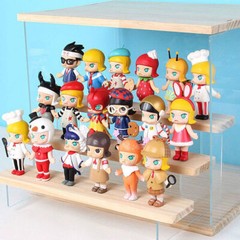 Stylish Wood & Acrylic Display Shelf for Organizing Small Items