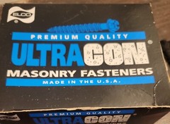 New Elco Ultracon Concrete Masonry Screws, 3/16 X3- 1/4, Box Of 100 Count