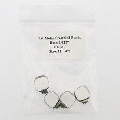 Orthodontic Pre-Welded 1st Molar Bands Roth .022 Buccal Tube Single 29-43+
